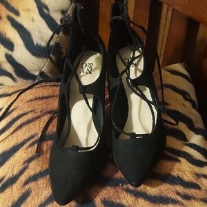 New York & Company Black Lace-Up Heels